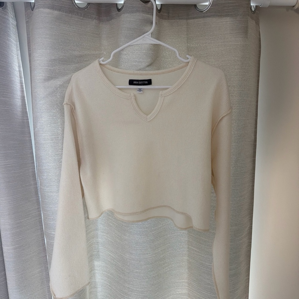Urban Outfitters Cream V-Neck Sweater